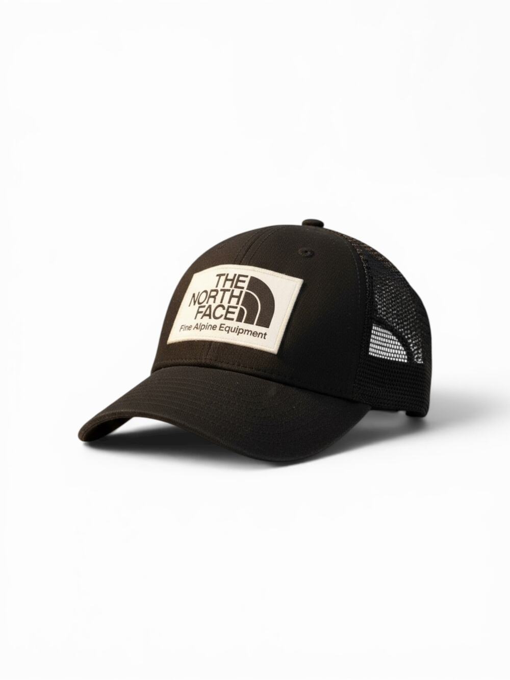 The North Face Black Mesh Trucker Snapback Hat Cap Medium M